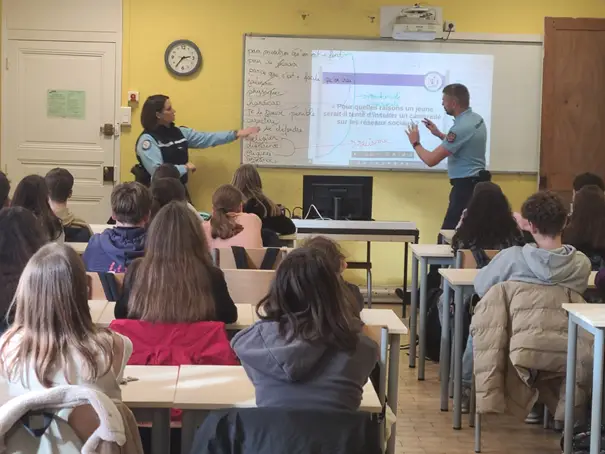 Intervention gendarmes dangers Internet